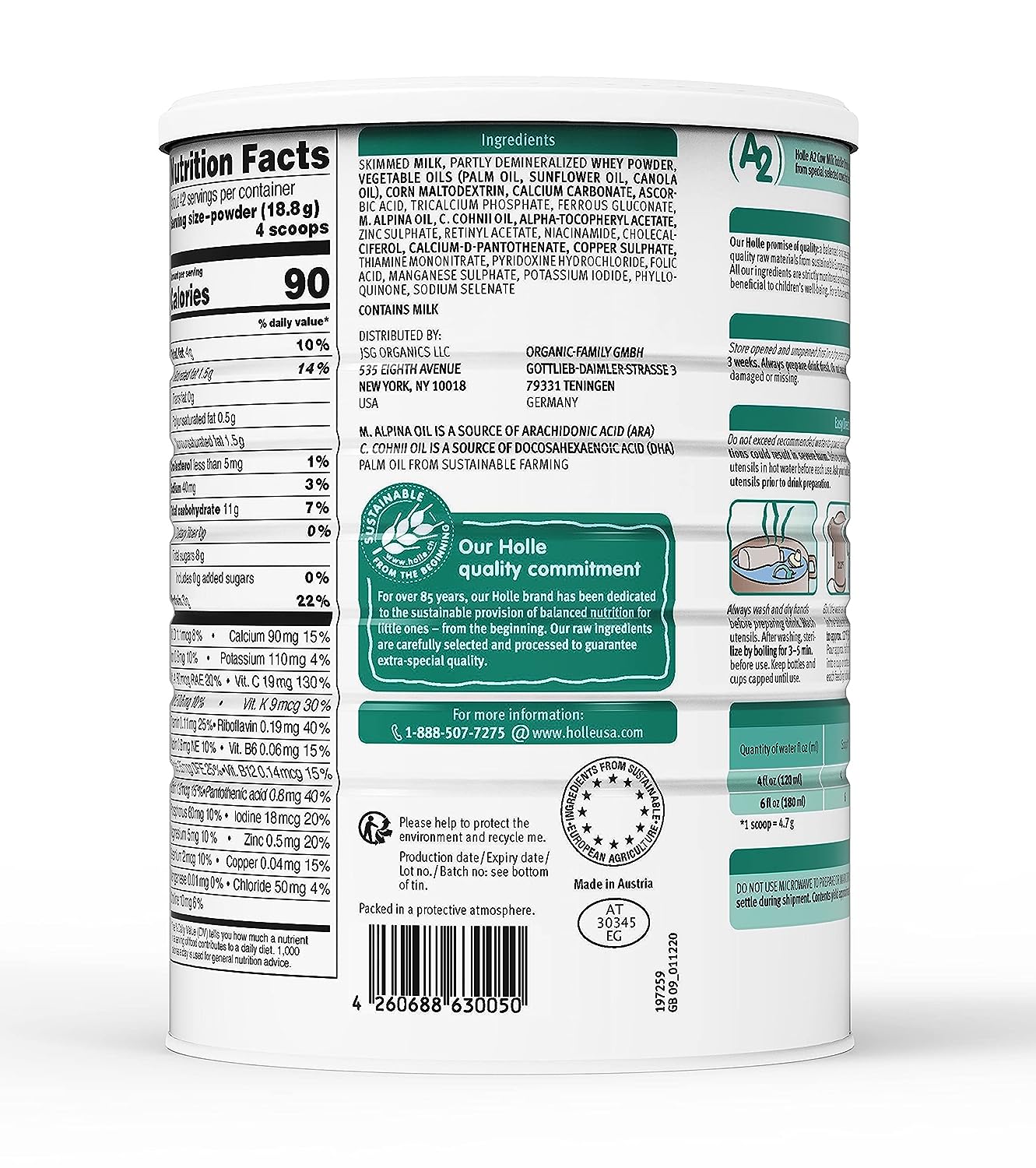 Holle Non-GMO - European Whole Milk Toddler Drink - with DHA for Healthy Brain Development - 1 Year & Up - Image 3